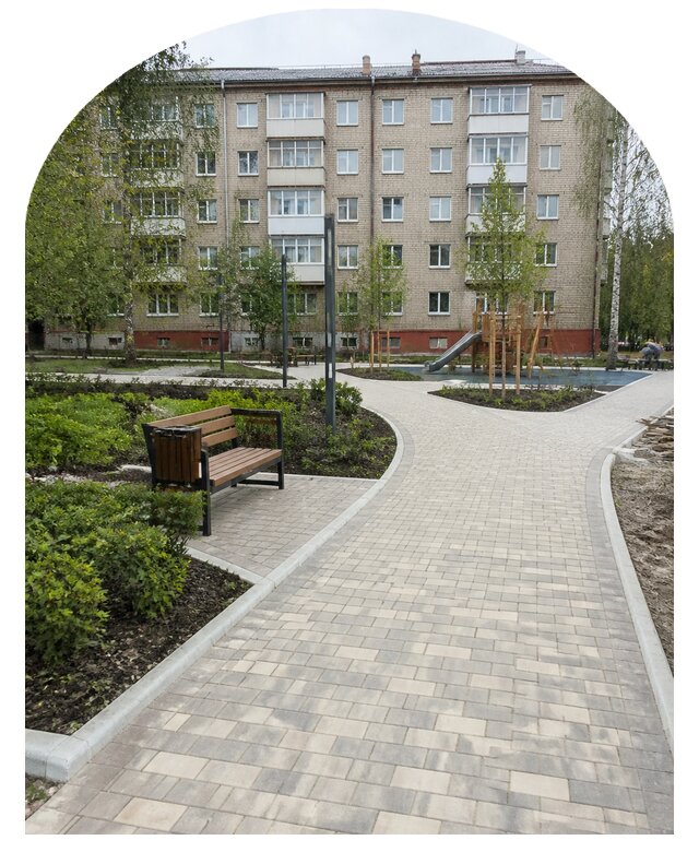 Благоустройство двора МКД под ключ в Кулебаках от 257650 р. | Метпроект-Клб